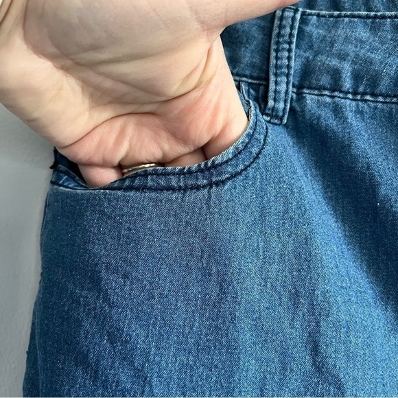 Bohemian High Waister Floral Embroidered Flare Blue Denim Jeans Extra Large - Picture 9 of 11